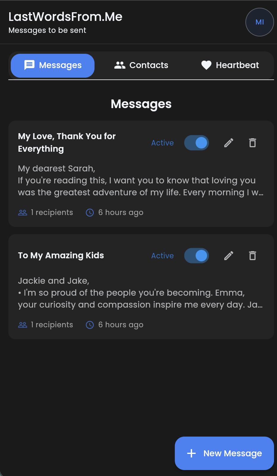 Your Final Messages